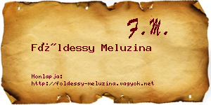 Földessy Meluzina névjegykártya